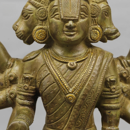 Brassaura® Dasavatara Brass Statue with Green Patina Finish | Divine Ten Incarnations of Vishnu | Height 16.5 Inches & Weight 5.6 Kgs