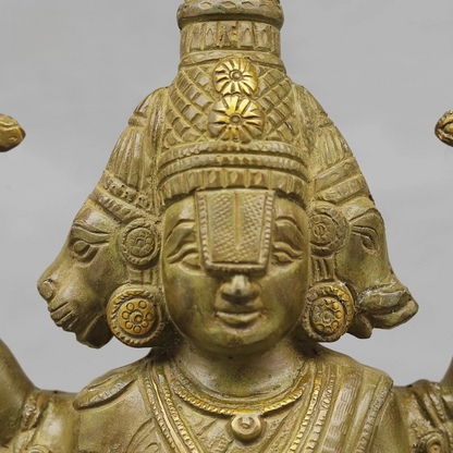 Brassaura® Dasavatara Brass Statue with Green Patina Finish | Divine Ten Incarnations of Vishnu | Height 16.5 Inches & Weight 5.6 Kgs
