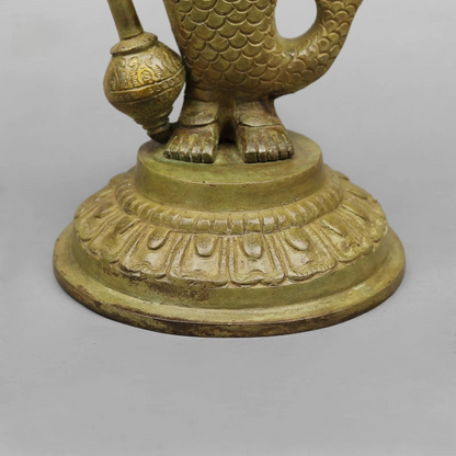 Brassaura® Dasavatara Brass Statue with Green Patina Finish | Divine Ten Incarnations of Vishnu | Height 16.5 Inches & Weight 5.6 Kgs