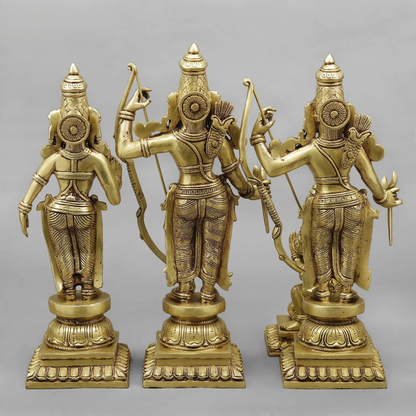 ब्रासोरा® वृंदावन वेणुगोपाल कृष्ण पीतल की प्रतिमा मोर के साथ | एंटीक नीला और सुनहरा रंग | ऊँचाई 20 इंच