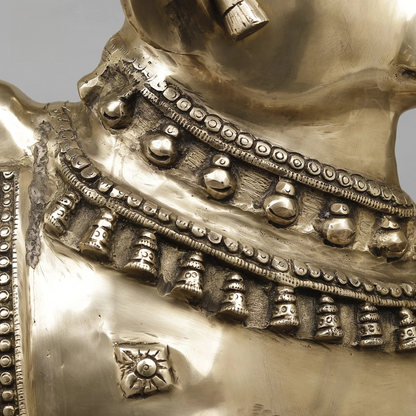 Brassaura® Sacred Kamadhenu Cow Brass Statue | Symbol of Prosperity & Divine Abundance | Height 17 Inches & Weight 31 Kgs