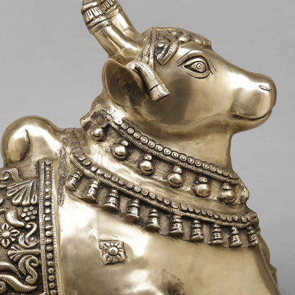 Brassaura® Sacred Kamadhenu Cow Brass Statue | Symbol of Prosperity & Divine Abundance | Height 17 Inches & Weight 31 Kgs