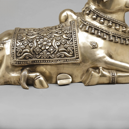 Brassaura® Sacred Kamadhenu Cow Brass Statue | Symbol of Prosperity & Divine Abundance | Height 17 Inches & Weight 31 Kgs