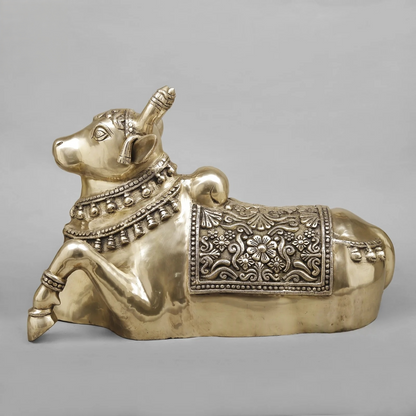 Brassaura® Sacred Kamadhenu Cow Brass Statue | Symbol of Prosperity & Divine Abundance | Height 17 Inches & Weight 31 Kgs