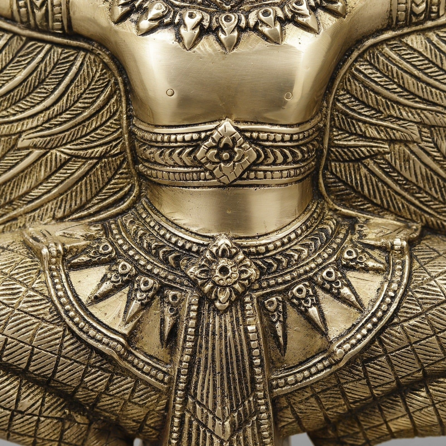 Brassaura® Garuda Dev Brass Statue | Divine Eagle Mount of Lord Vishnu | Height 12 Inches & Weight 6.86 Kgs