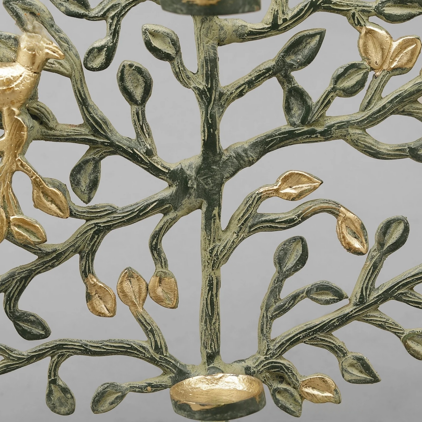 Brassaura® Tree of Life with Birds Brass Sculpture | Dual-Tone Artistic Finish | Height 17 Inches & Weight 2.94 Kgs