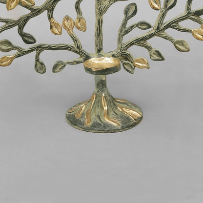 Brassaura® Brass Tree of Life Tealight Holder with Birds | Decorative Brass Candle Stand for Home Décor, Living Room, Meditation Space & Gifting | 17 Inches | 2.94 Kg