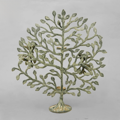 Brassaura® Tree of Life with Birds Brass Sculpture | Dual-Tone Artistic Finish | Height 17 Inches & Weight 2.94 Kgs