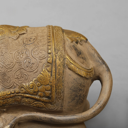 Brassaura® Brass Nandi Bull Idol | Sacred Nandi Maharaj Statue with Traditional Ornamental Detailing | Premium Brass Sculpture for Home Temple, Spiritual Décor & Gifting | 20 Inches | 19.1 Kg