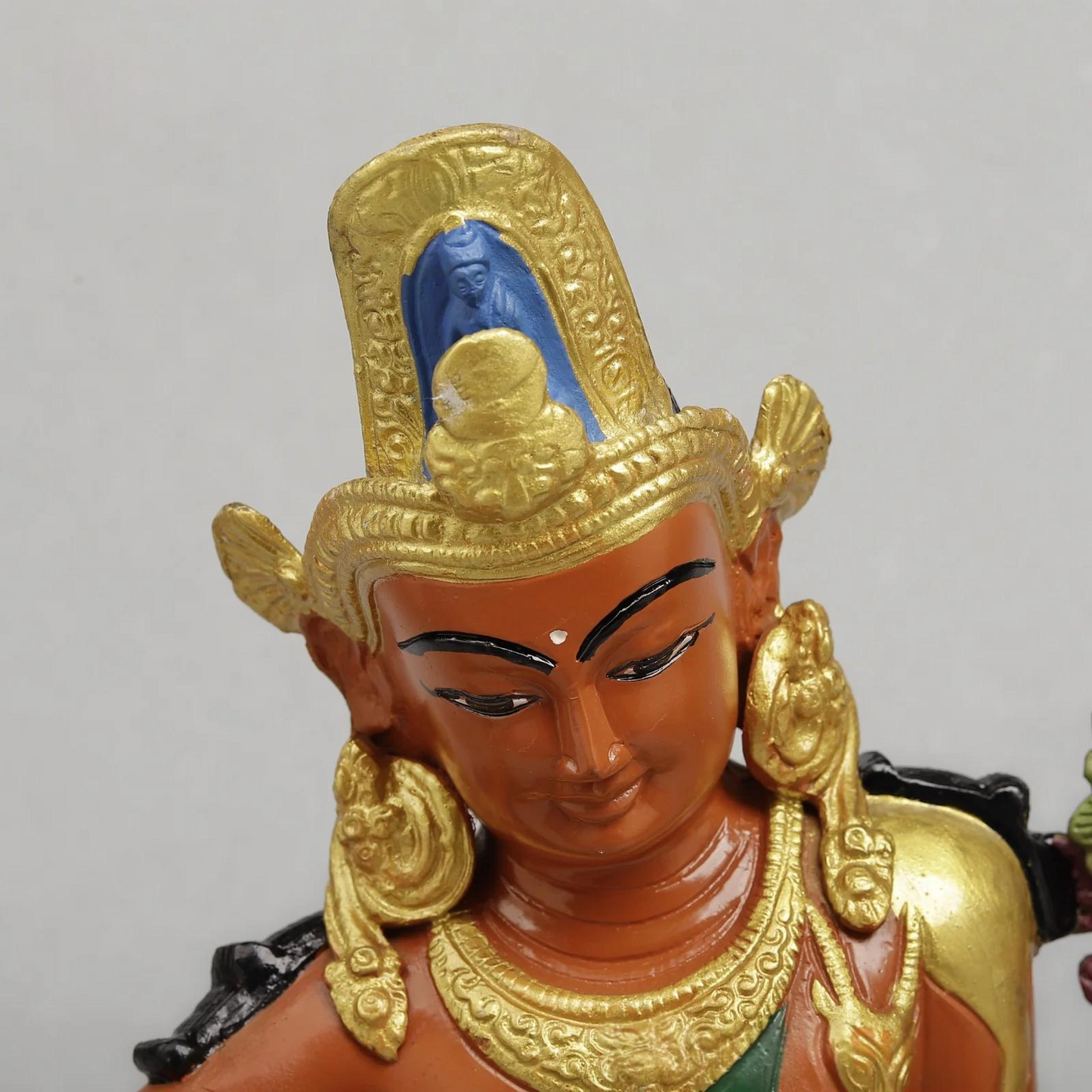 Brassaura® Brass Meditating Buddha Statue with Lotus Flower | Handcrafted Lord Buddha Idol for Home Temple, Living Room & Spiritual Décor | Height 12 Inches | Weight 5.26 Kgs