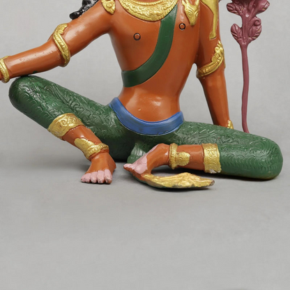 Brassaura® Brass Meditating Buddha Statue with Lotus Flower | Handcrafted Lord Buddha Idol for Home Temple, Living Room & Spiritual Décor | Height 12 Inches | Weight 5.26 Kgs