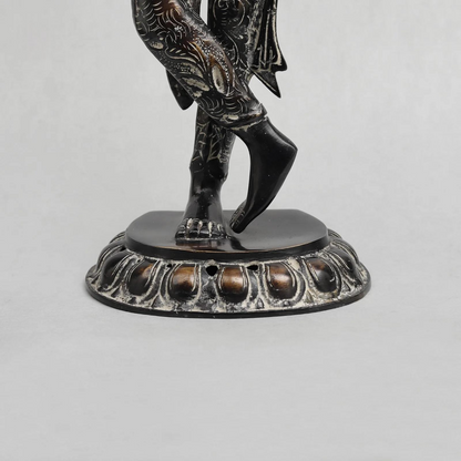 Brassaura® Dancing Tara Devi Statue with Antique Black Finish | Handcrafted Goddess Tara Idol Spiritual Décor | Height 19 Inches | Weight 4.16 Kgs