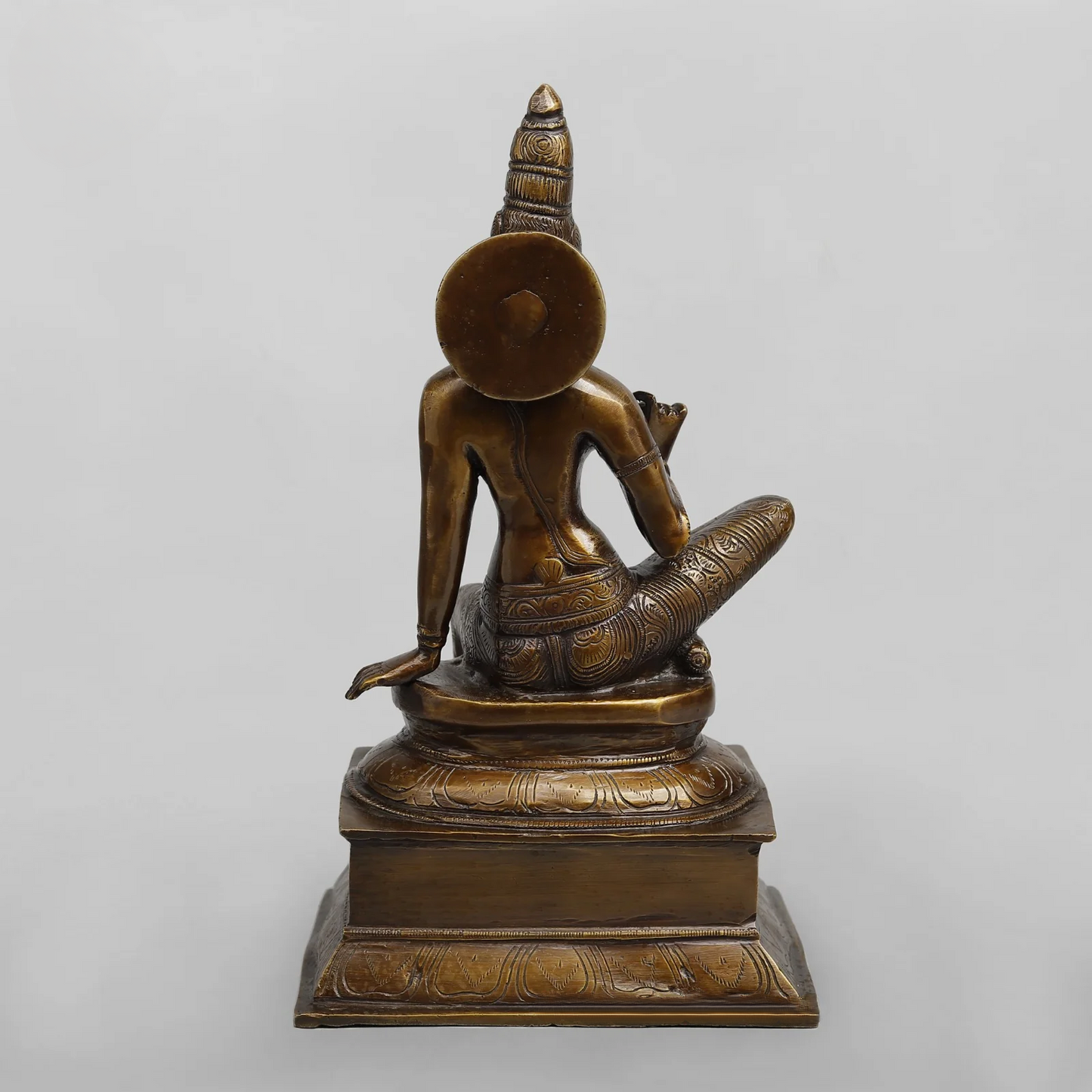 Brassaura® Goddess Parvati Seated Idol with Bronze Antique Finish | Pure Superfine Brass Handcrafted Murti | Brass Statue for Home Temple, Pooja Room | Height 13 Inches | Weight 4.750 Kgs