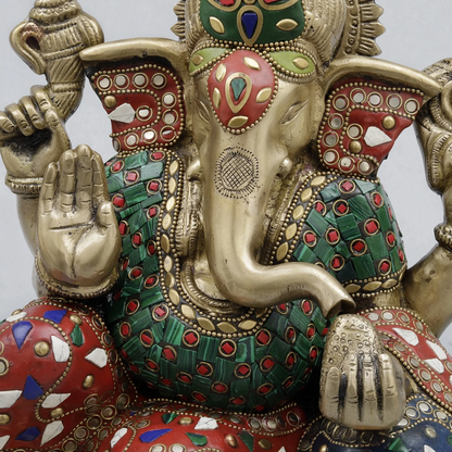 ब्रासोरा® वृंदावन वेणुगोपाल कृष्ण पीतल की प्रतिमा मोर के साथ | एंटीक नीला और सुनहरा रंग | ऊँचाई 20 इंच