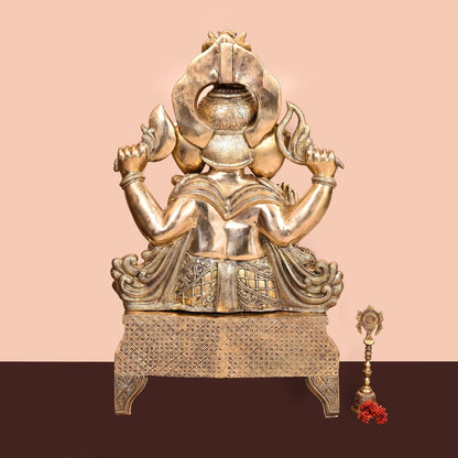 Brass Jewellery Ganesha Weight 60.5 Kg & Height 35 Inch