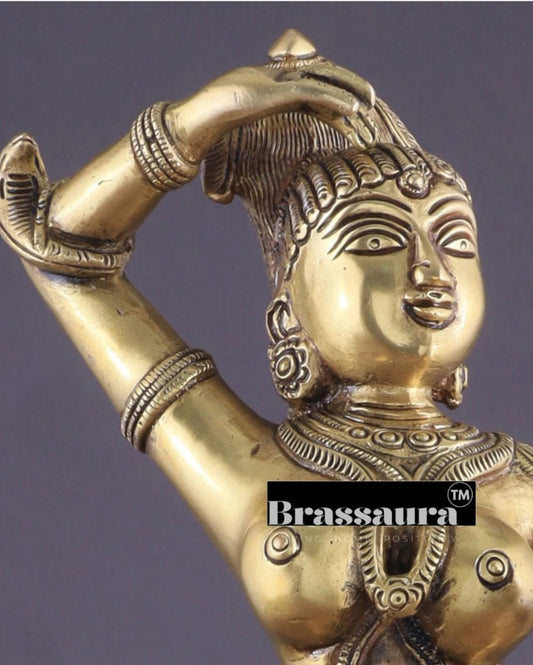 Brassaura™ Pure Brass Celestial Being Statue – Height 16.25 in