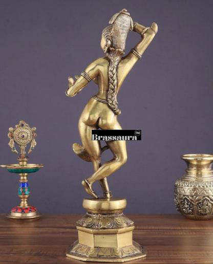 Brassaura™ Pure Brass Celestial Being Statue – Height 16.25 in