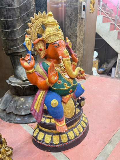Brassaura® Brass Ganesh Statue | Height 35.04 Inches & Weight 48 kg