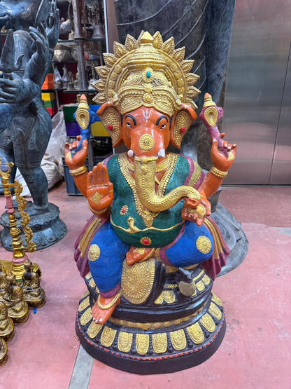 Brassaura® Brass Ganesh Statue | Height 35.04 Inches & Weight 48 kg