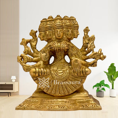 Brass Ma Gayatri Idol for Home and Decor Weight 1.2 Kg Height 13 cm