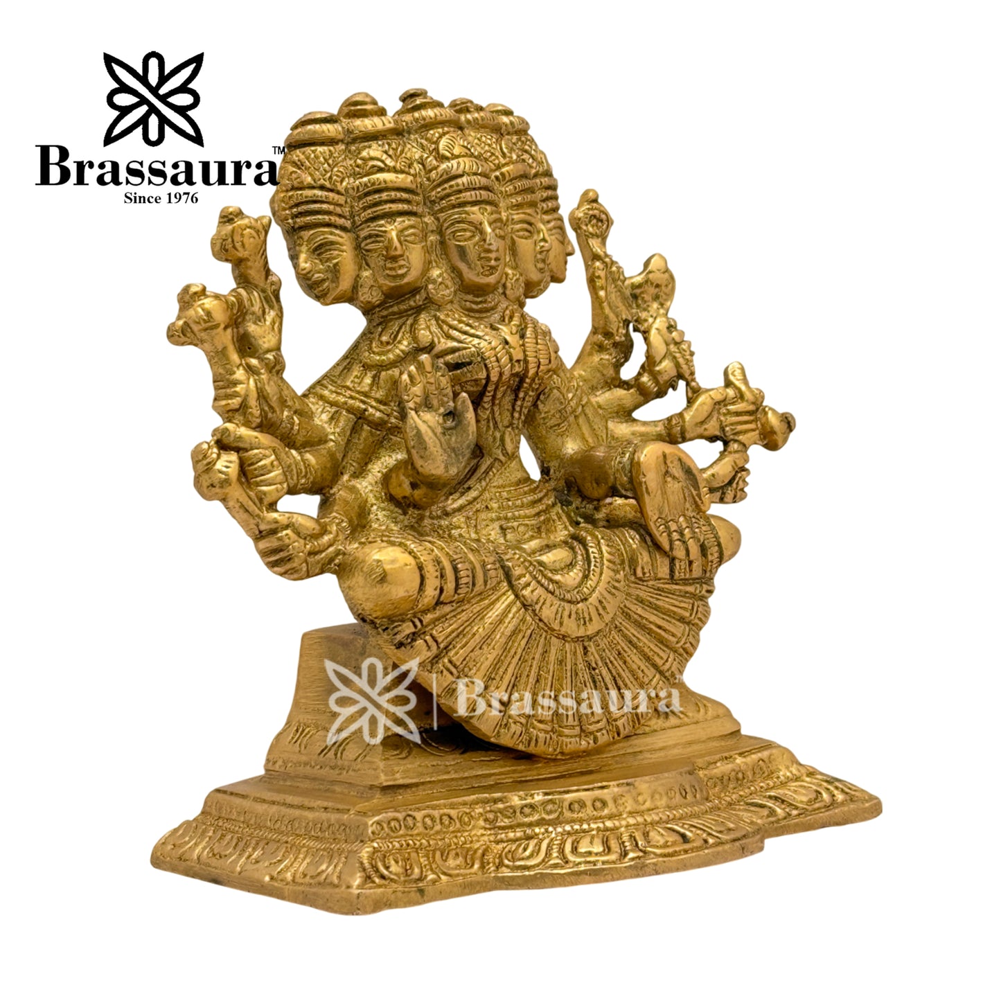 Brass Ma Gayatri Idol for Home and Decor Weight 1.2 Kg Height 13 cm