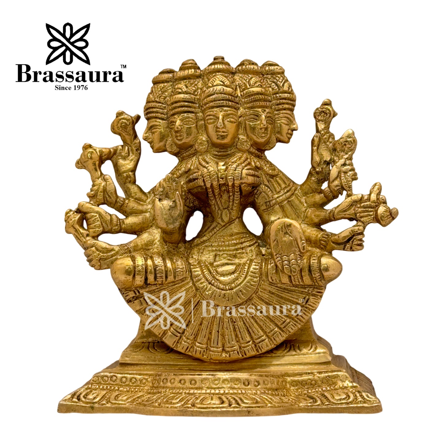 Brass Ma Gayatri Idol for Home and Decor Weight 1.2 Kg Height 13 cm