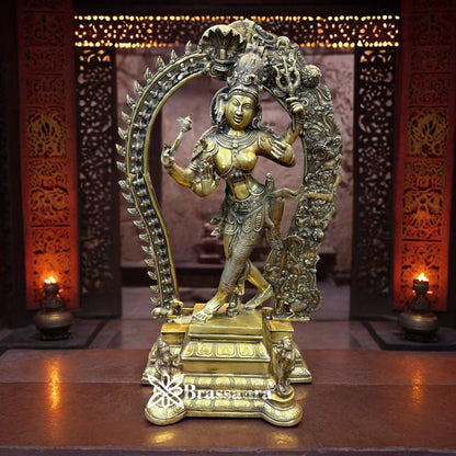 Brass Aardhnareshwar Statue Weight 25 kg & Height 29 Inch