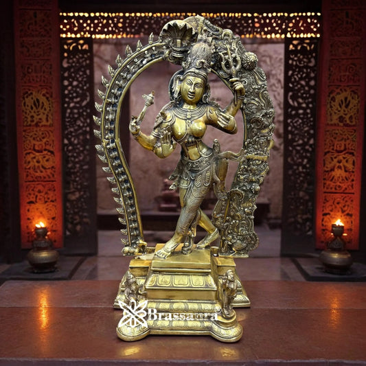Brass Aardhnareshwar Statue Weight 25 kg & Height 29 Inch