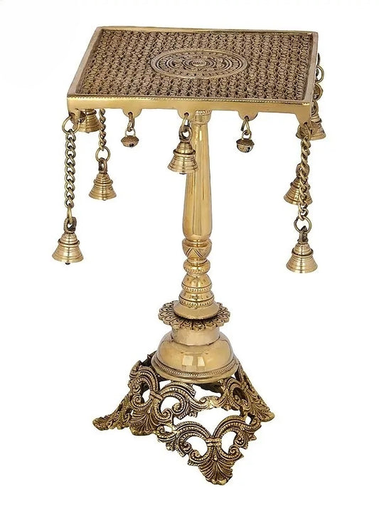 Brassaura™ Side Table with Bells – Height 14.96 inches | Weight 5.20 kgs