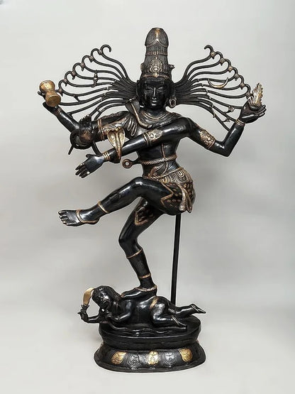Brassaura® Brass Dancing Shiva Nataraja Sculpture | Height 57 Inches