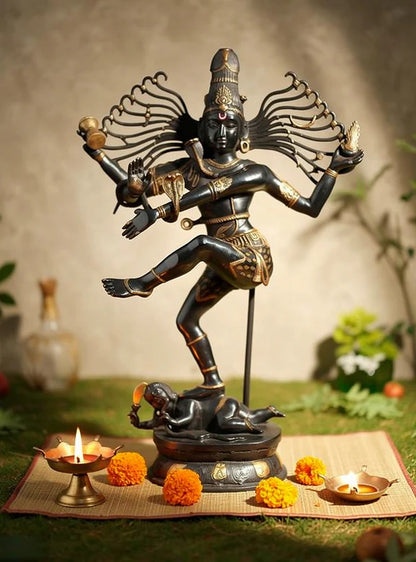 Brassaura® Brass Dancing Shiva Nataraja Sculpture | Height 57 Inches
