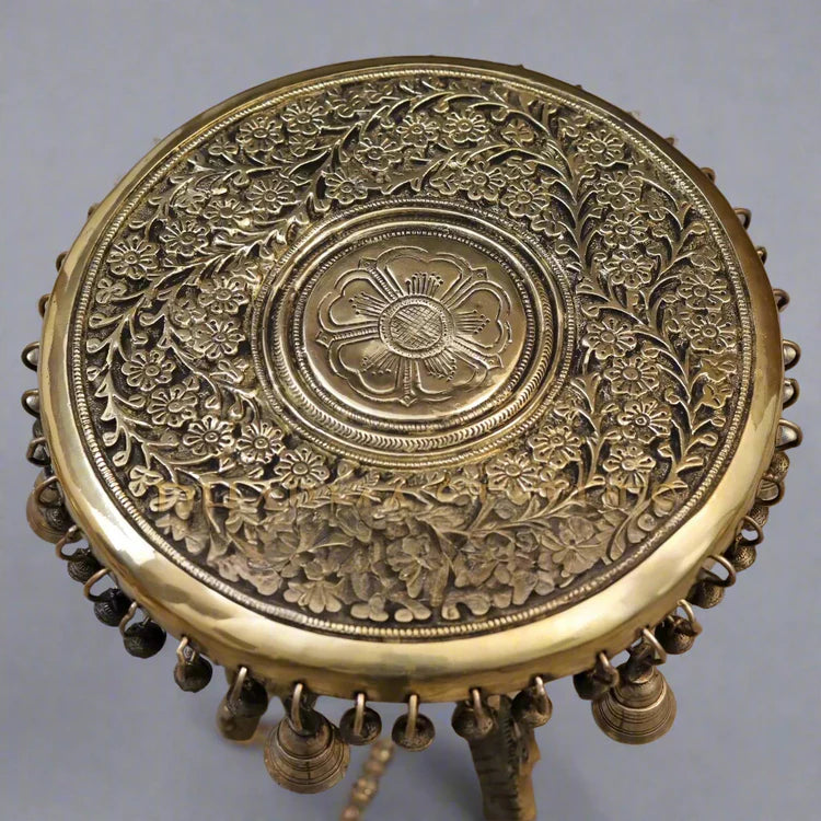 Brassaura® Brass Chowki | Height 11.5 Inches