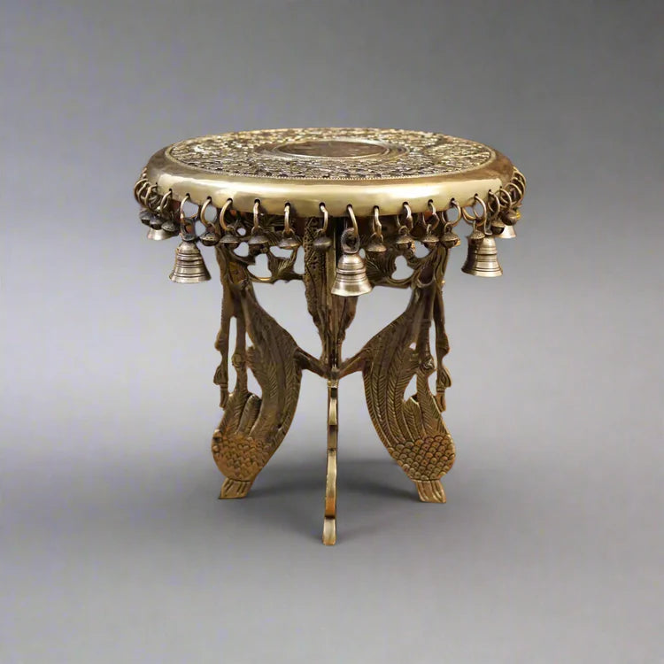 Brassaura® Brass Chowki | Height 11.5 Inches