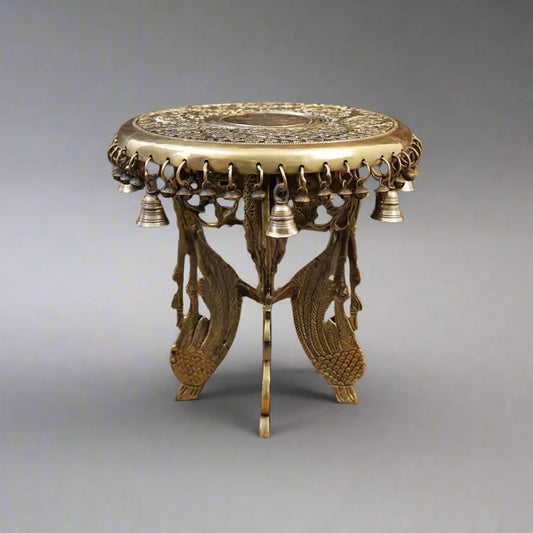 Brassaura® Brass Chowki | Height 11.5 Inches