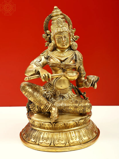 Brassaura® Brass Goddess Annapurna Statue | Height 10 Inches & Weight 4 kg