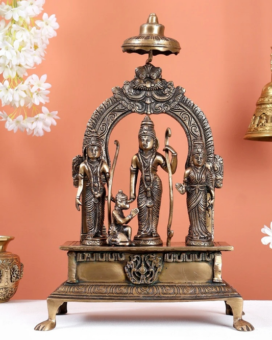 Brassaura® Brass Ram Darbar Statue | Height 16 Inches