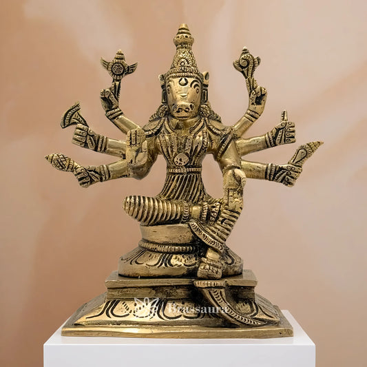 Brassaura® Brass Varahi Idol – Height 7.2 Inches  | Temple & Pooja Décor