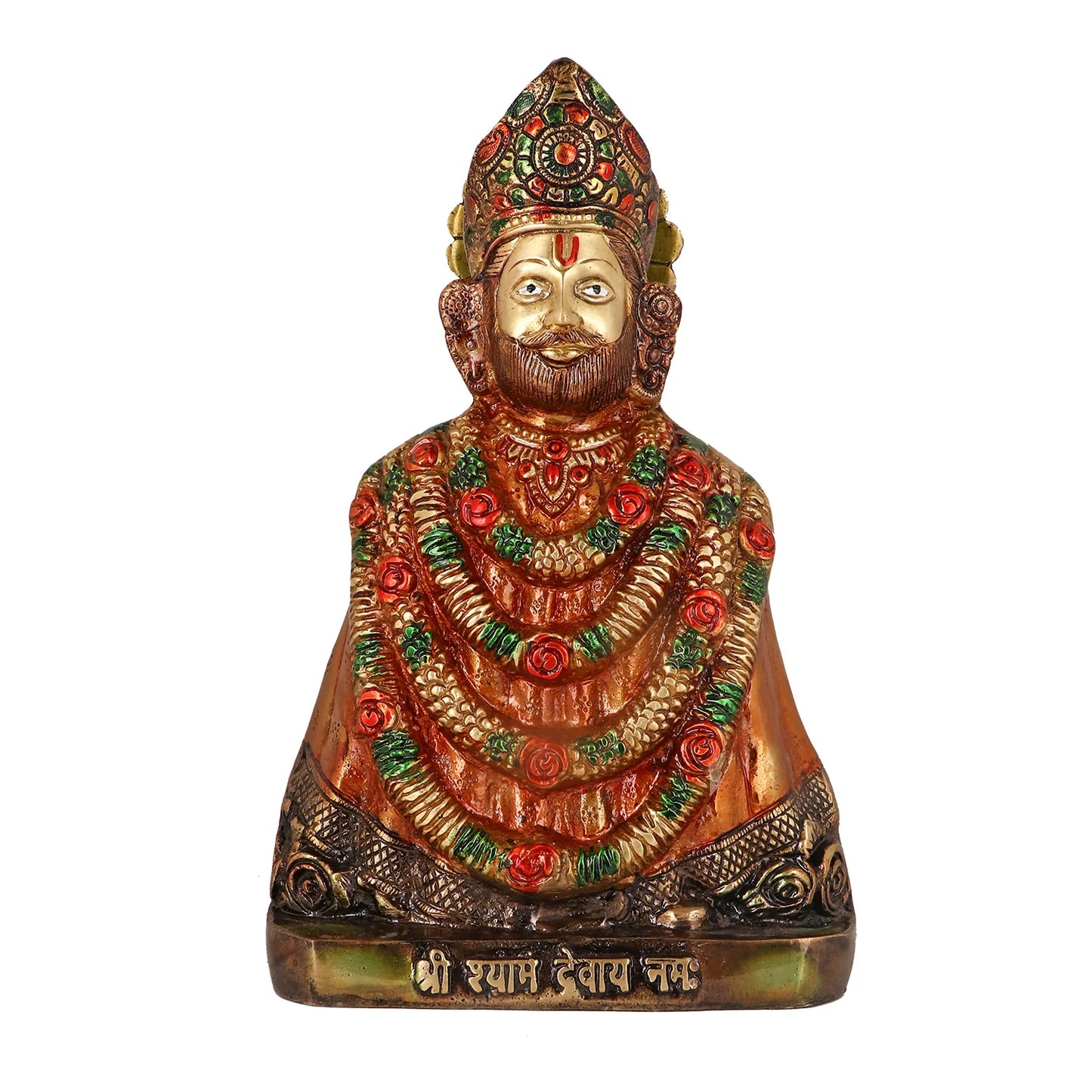 Brassaura® Brass Khatu Shyam Ji Idol | Height 10.6 Inches