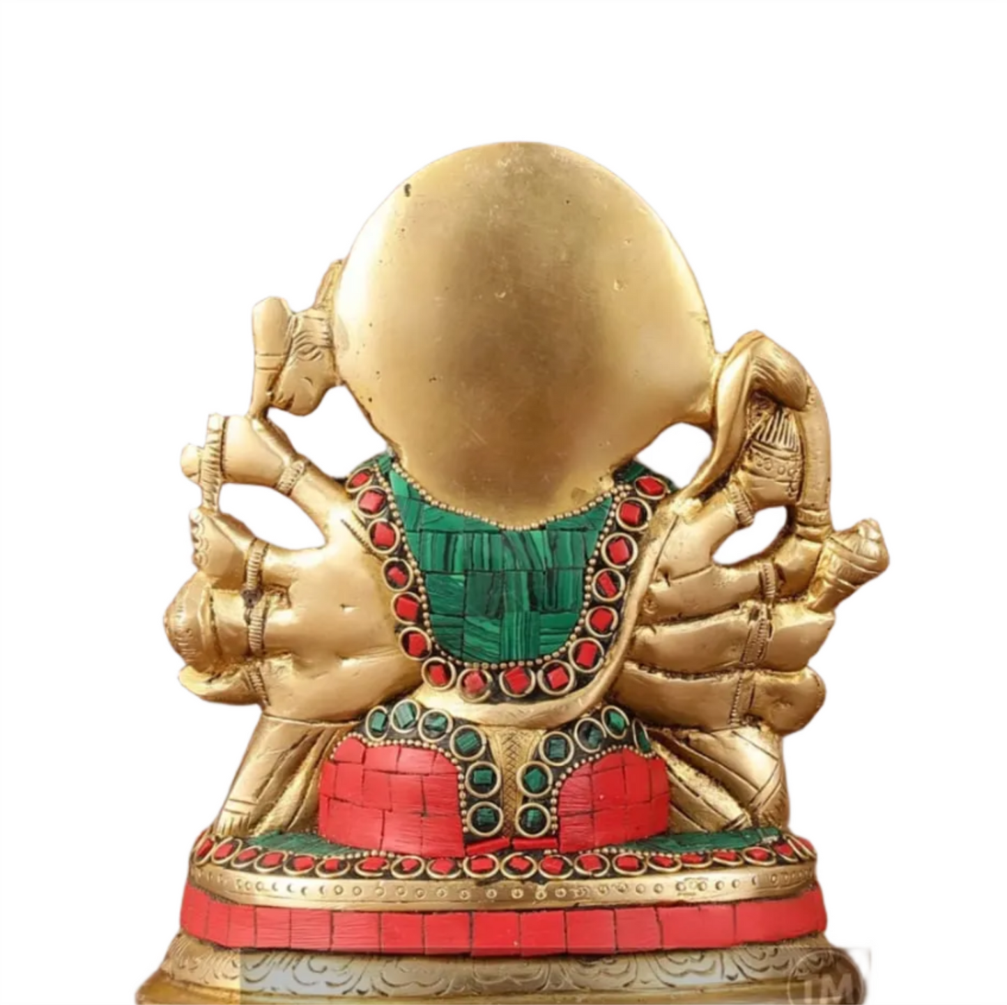 Brassaura™ Superfine Brass Panchmukhi Hanuman Murti – Height 6.5 Inches & Weight 2 Kgs | Handcrafted Miniature Idol