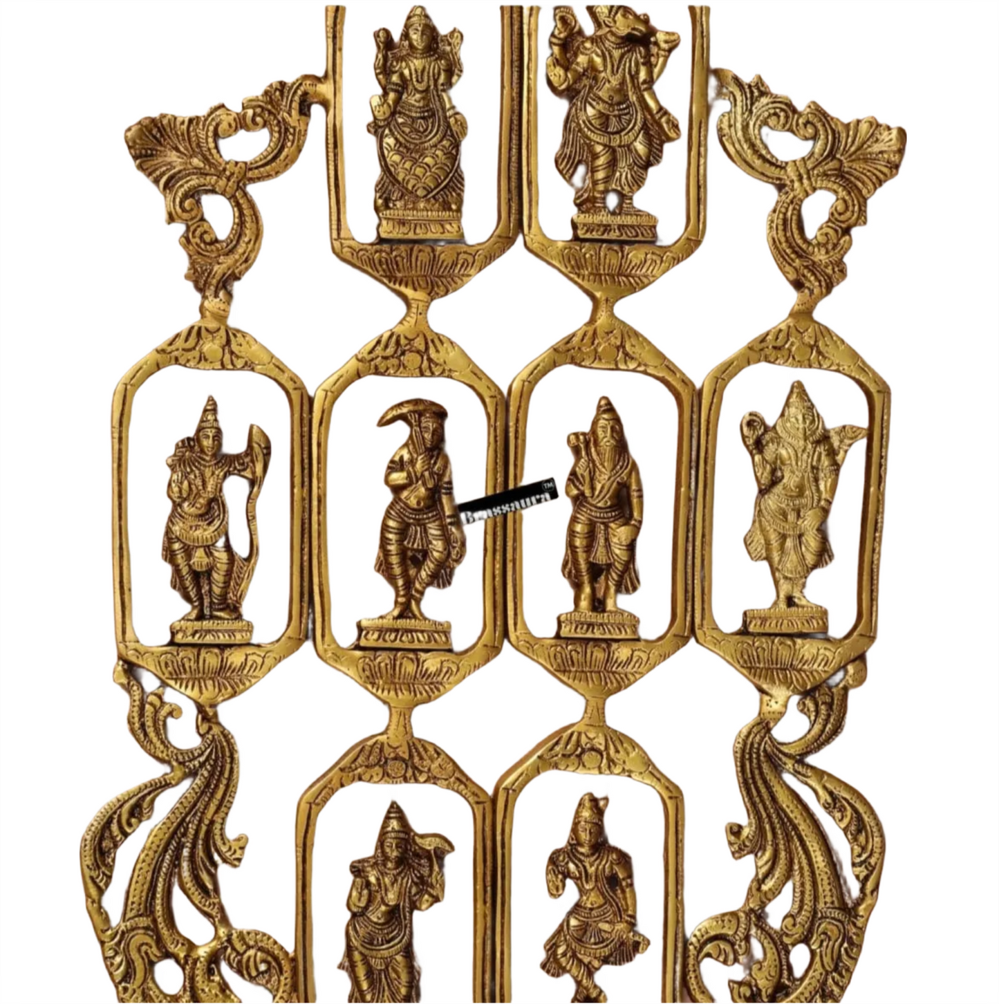 Brassaura™ Pure Brass Dashavatar Wall Hanging – Height 29.5" & Weight 3.3 Kgs | Intricately Crafted Décor