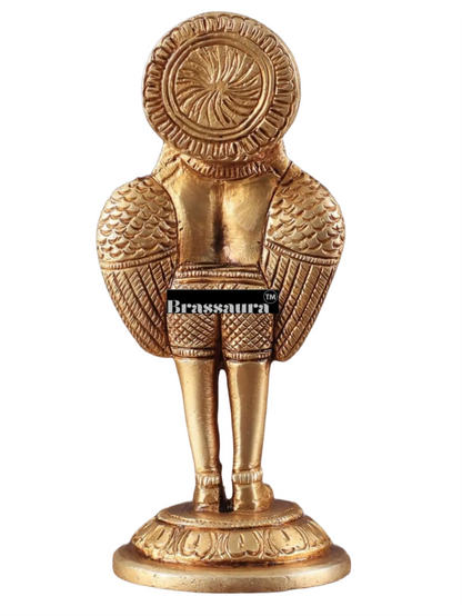 Handcrafted Brass Garuda Idol – Height 6 Inches, Weight 600 Grams