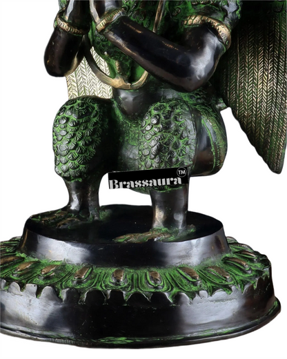 Black & Green Antique Brass Idol – Height 17 Inches, Weight 12.7 Kgs