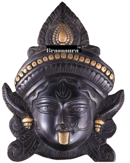 Brassaura™ Brass Goddess Durga Wall Mount – Height 10.5 Inches & Weight 2.2 Kgs