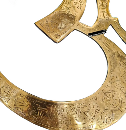 Brassaura™ Superfine Brass Om Wall Hanging – Height & Width 12 Inches & Weight 1 Kgs