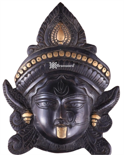 Brassaura™ Brass Goddess Durga Wall Mount – Height 10.5 Inches & Weight 2.2 Kgs