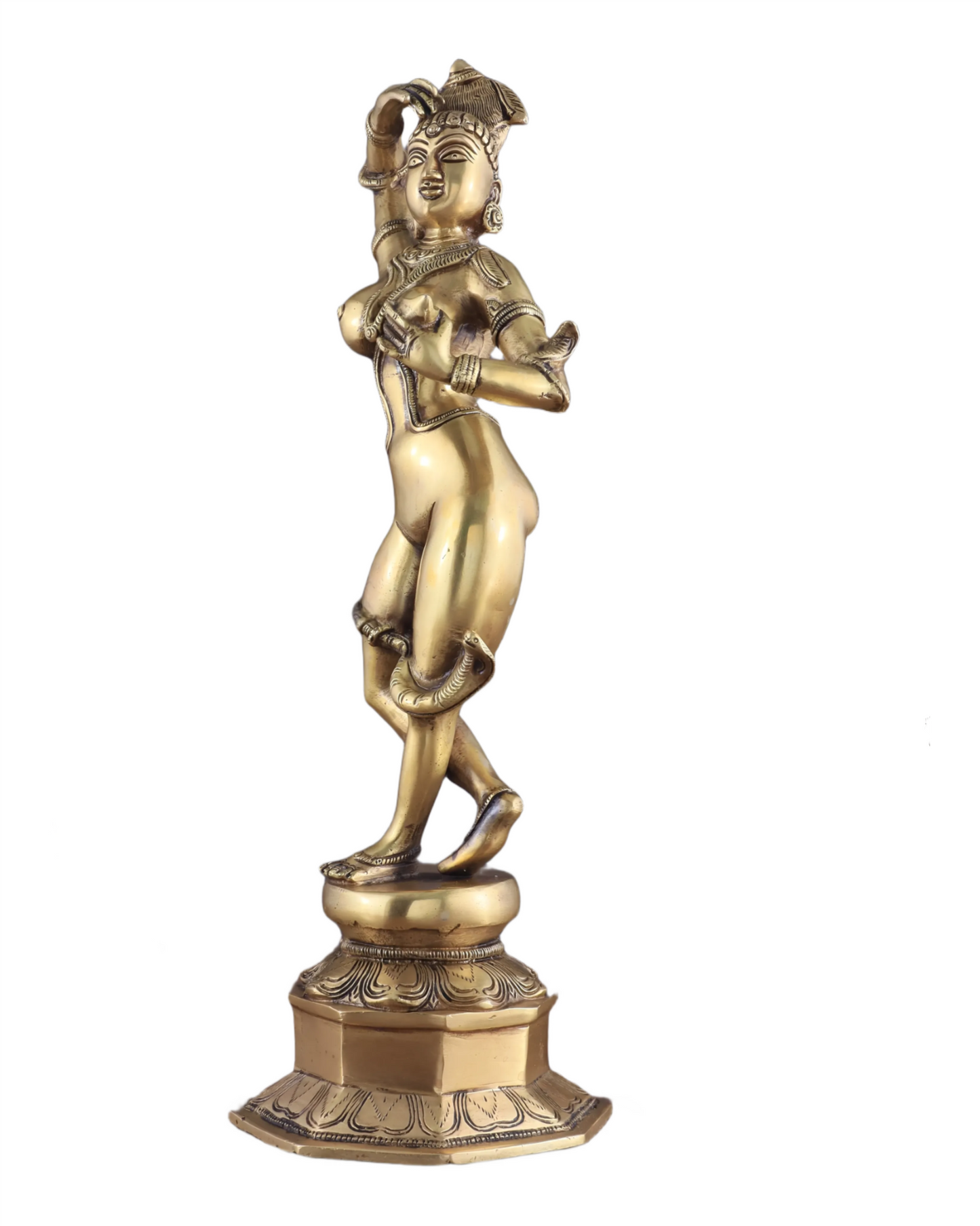 Brassaura™ Pure Brass Celestial Being Statue – Height 16.25 in