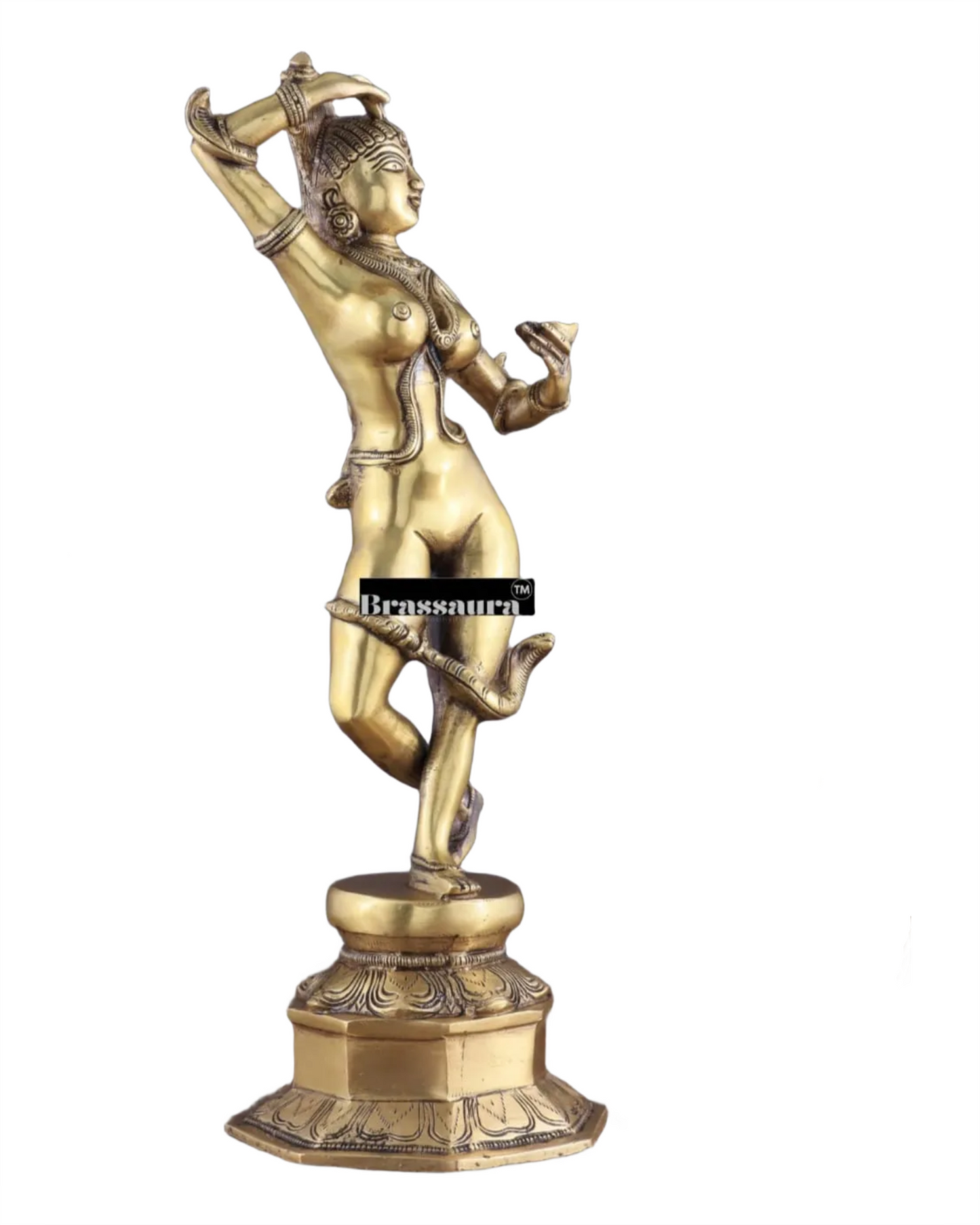 Brassaura™ Pure Brass Celestial Being Statue – Height 16.25 in