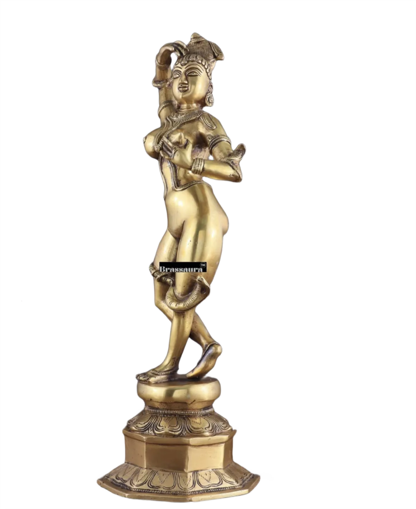 Brassaura™ Pure Brass Celestial Being Statue – Height 16.25 in