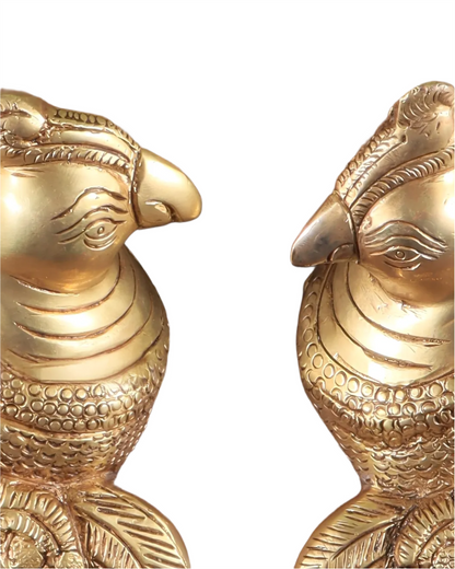Brassaura™ Brass Parrot Pair – Weight 1.8 Kgs