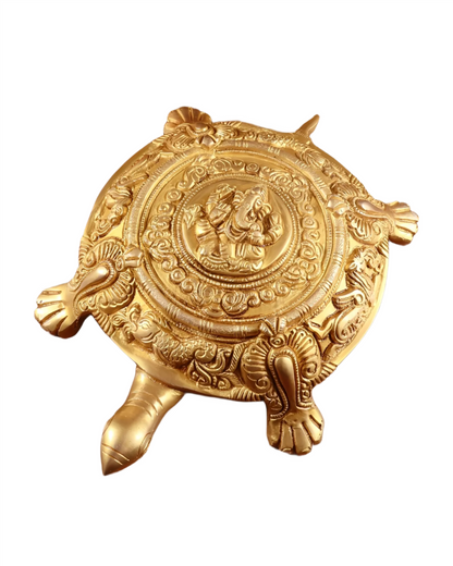 Brassaura™ Brass Tortoise Statue – Height 3 Inches & Weight 2.8 Kgs | Feng Shui & Vastu Home Décor